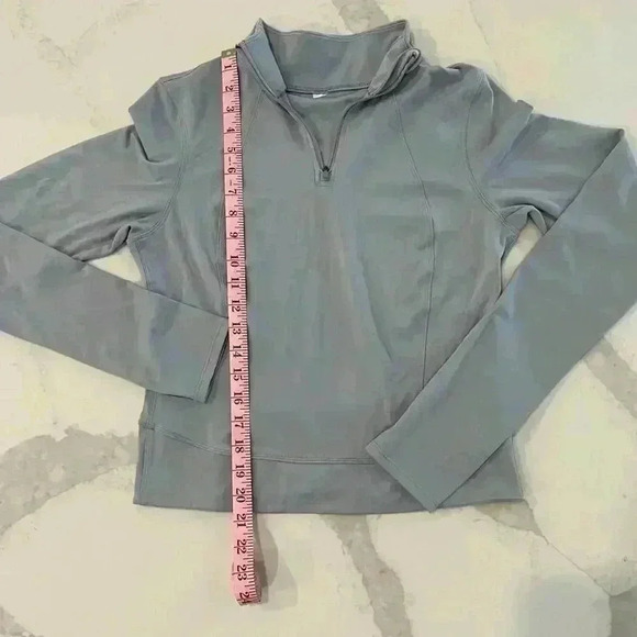 Yogalicious Lux Pullover QuarterZip Crop Activewear LongSleeve Top Womens Medium - Picture 4 of 7